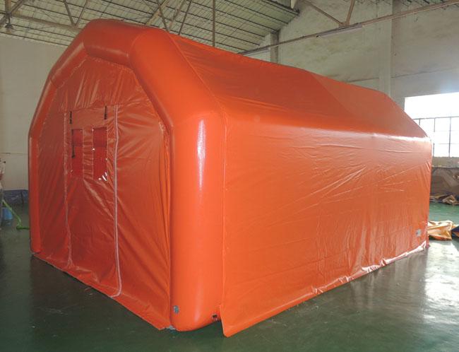 Πορτοκαλιά αδιάβροχη σκηνή αέρα ψευτοπαλλικαράδων παιδιών διογκώσιμη με το ύφασμα της Οξφόρδης και επίστρωμα PVC για Ourdoor rql-00102