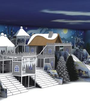 Εσωτερικός εξοπλισμός παιδικών χαρών θέματος του Castle χιονιού για το ψυχαγωγικό μεγάλο εμπορικό πάρκο παιδιών